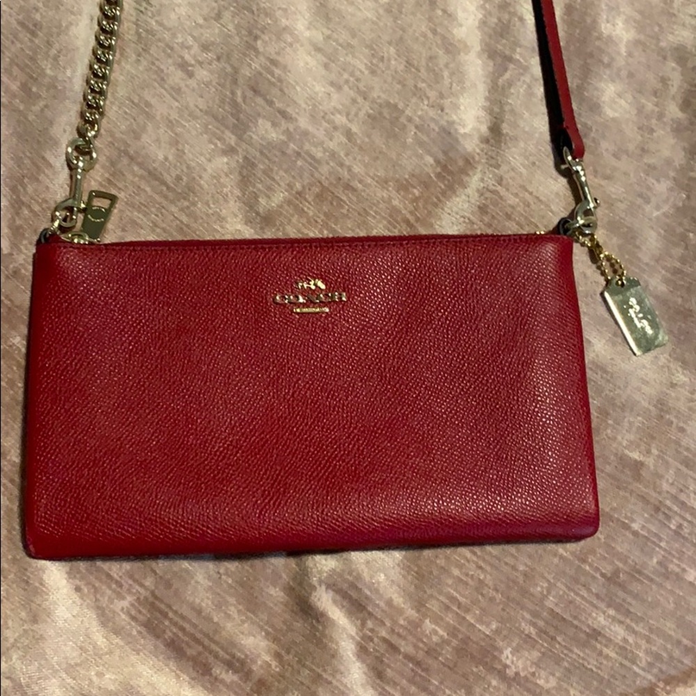 Red Coach Crossbody Purse